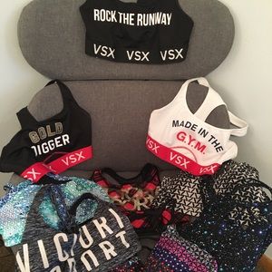 Size Large; 9 Victoria Secret Sports bras
